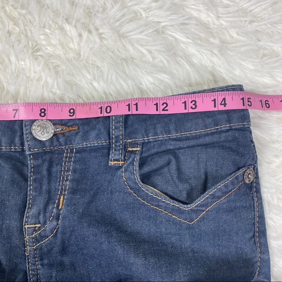 MEK Oaxaca Buckle Bootcut Blue Denim Jeans Low Rise Flap Pocket Size 27 - Picture 9 of 9